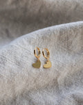 Gold Heart Huggie Earrings