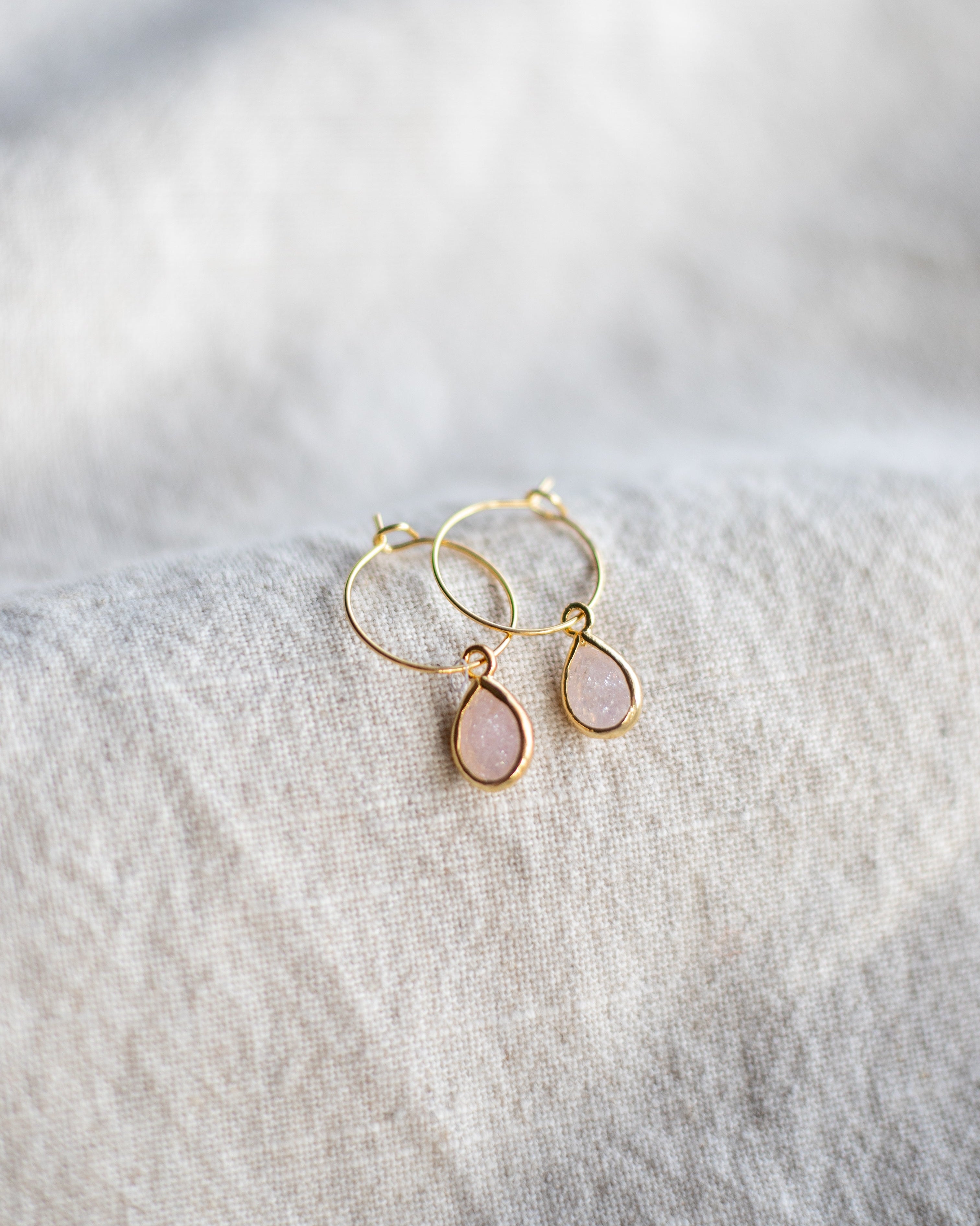 Gemstone Teardrop Earrings