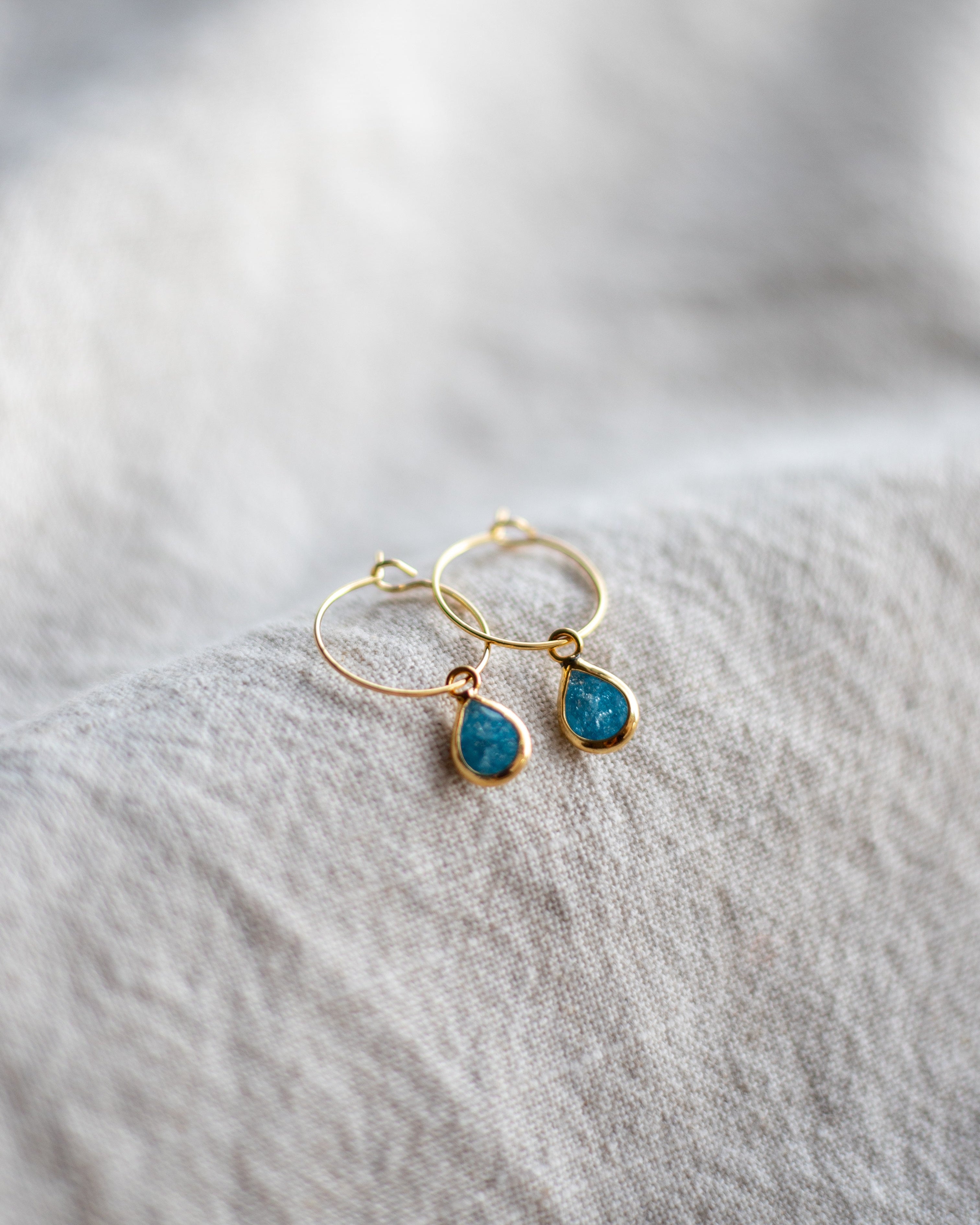 Gemstone Teardrop Earrings