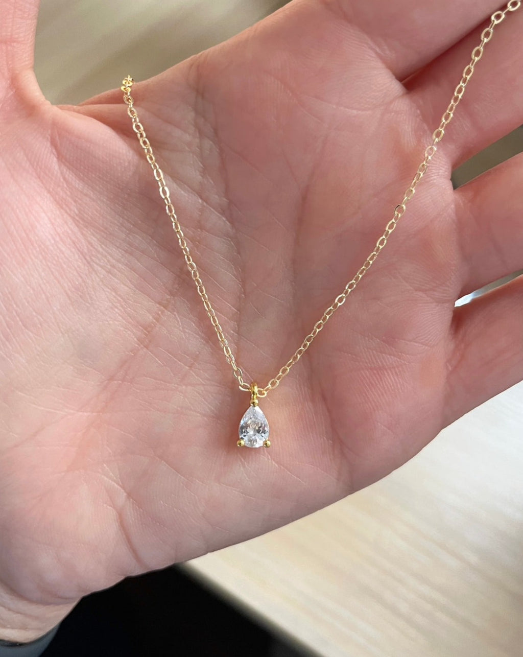 Teardrop Pendant Necklace