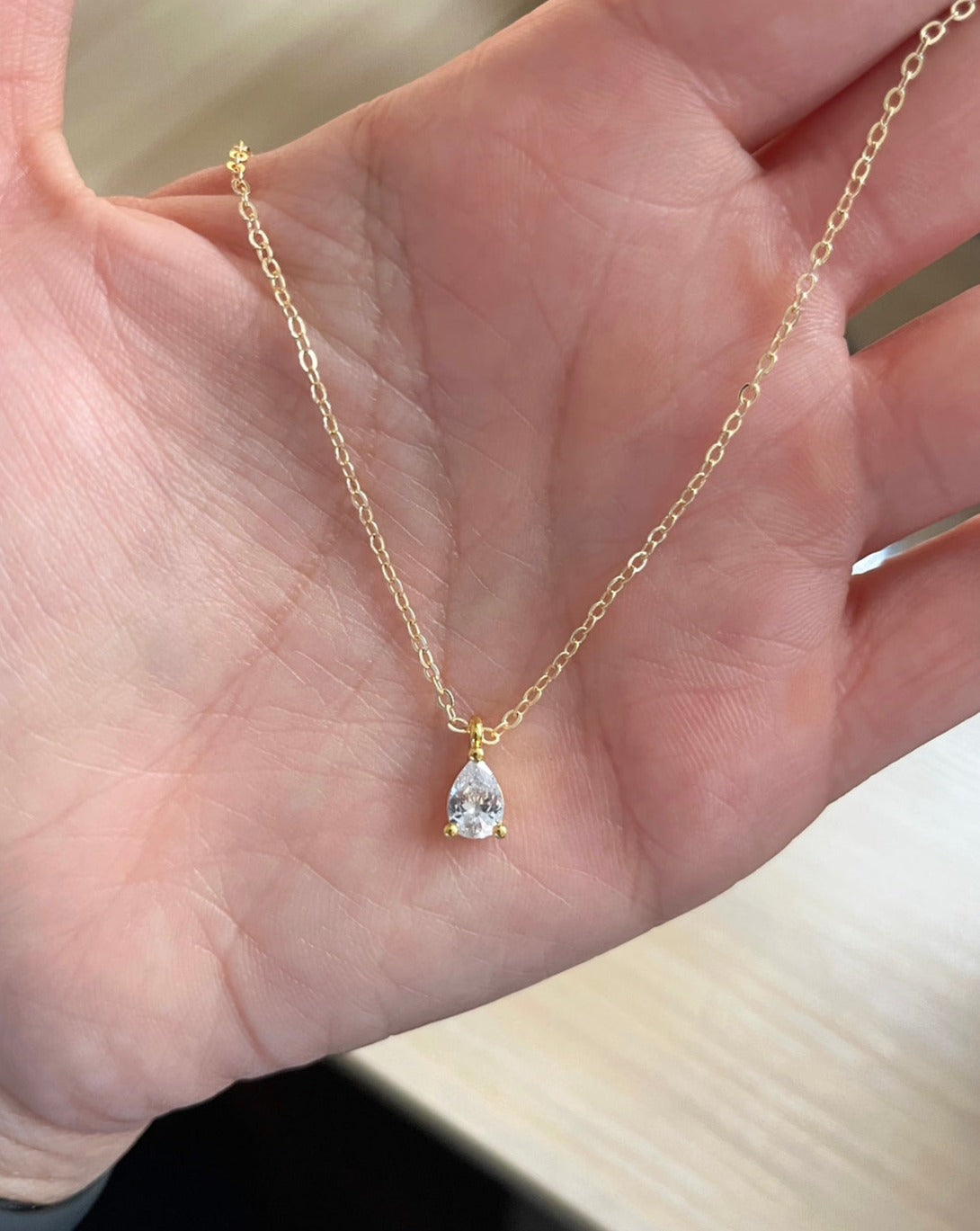 Teardrop Pendant Necklace